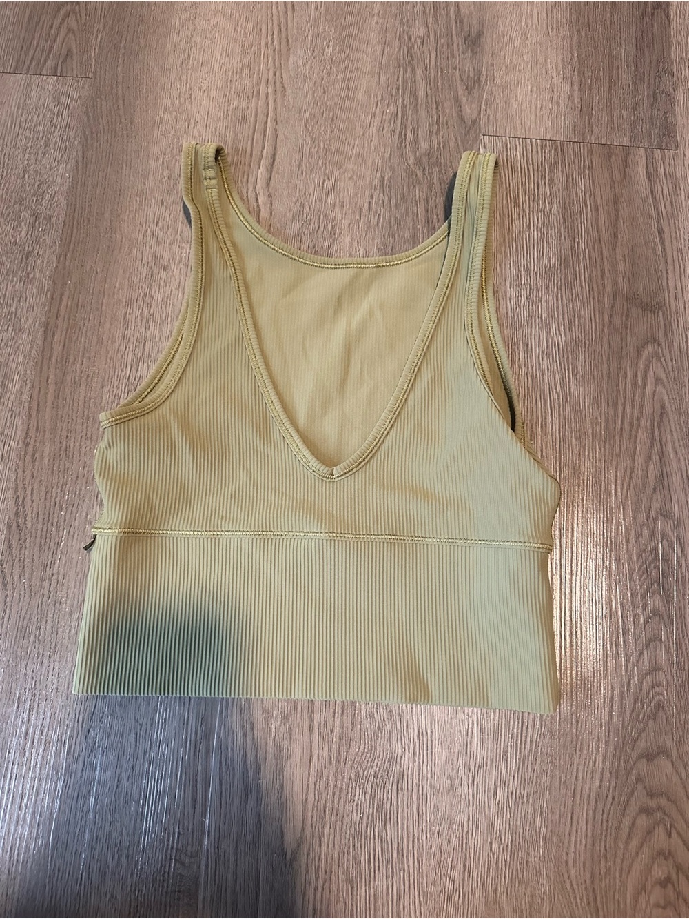 Lululemon Ribbed V-Neck Tank Top in Olive